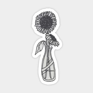 Flower vase B&W Sticker